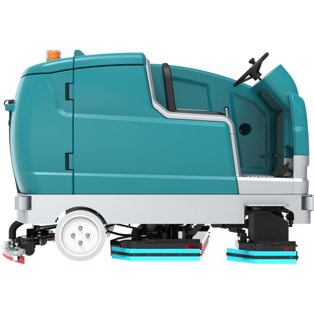 Fregadora de piso industrial X20C con dos funciones de fregado y barrido en una sola máquina