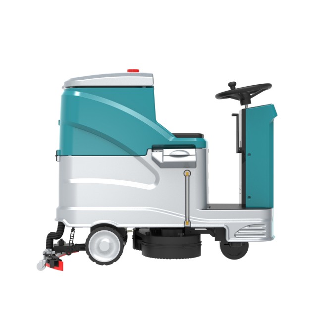 Fregadora de piso con operador a bordo con sistema de filtración múltiple X8