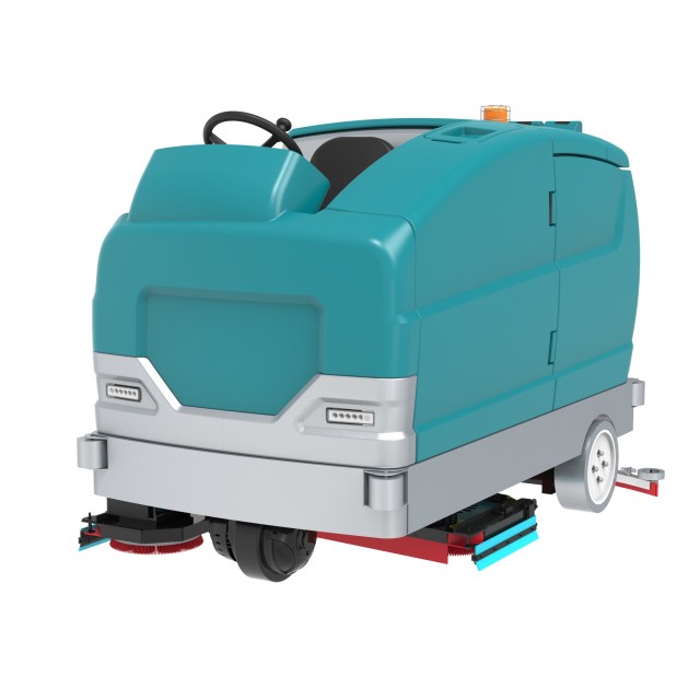 Fregadora de piso industrial X20C con dos funciones de fregado y barrido en una sola máquina